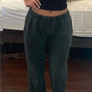 Brandy Melville Forest Green Fleece Pants